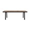 Armen Living Nofi Outdoor Patio Dining Table in Charcoal Finish with Teak Wood Top LCNODIGR - alternate 1